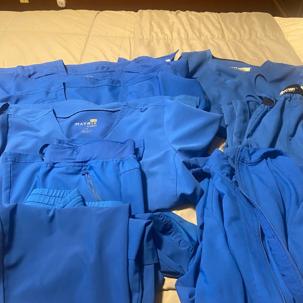 Lot of Royal Blue Scrubs